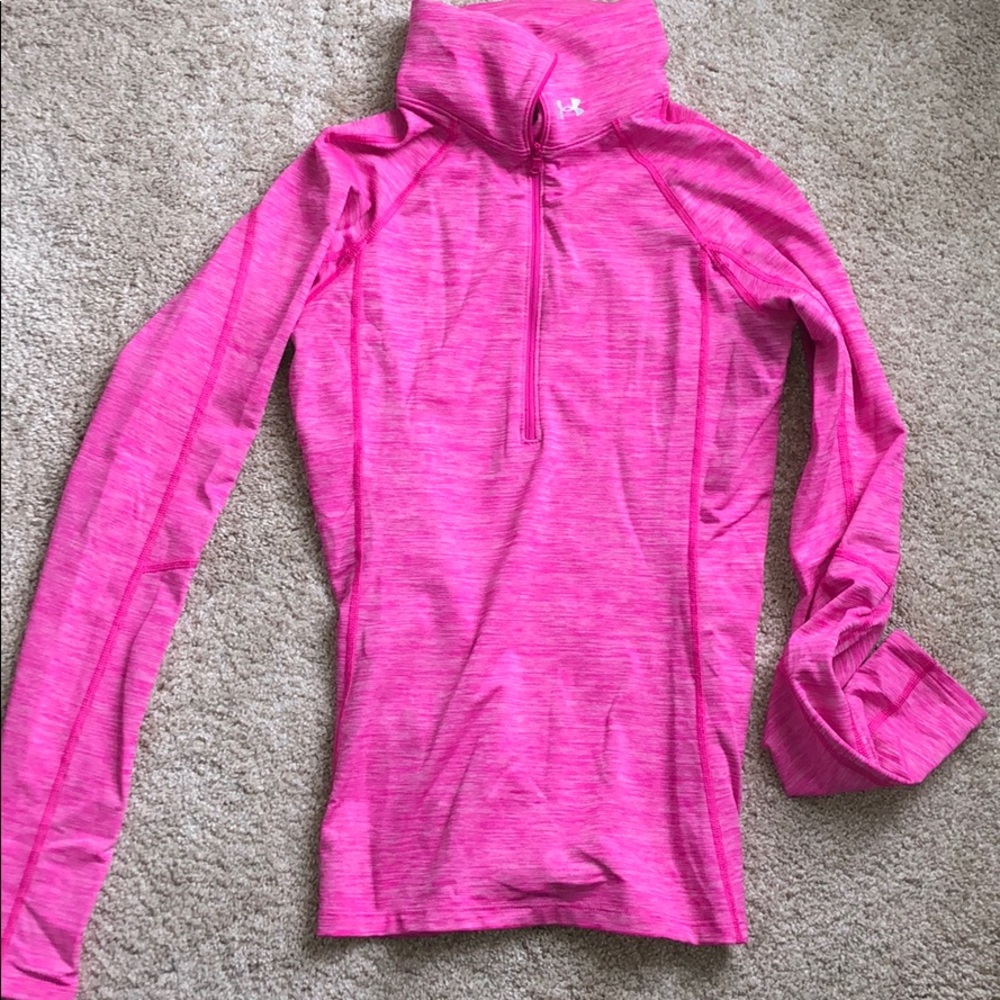 Under Armour pink long sleeve activewear zip up